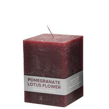 Świeca zapachowa klocek Granat z kwiatem lotosu