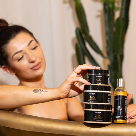 Bella peeling do ciała z 24k złotem